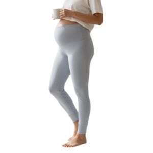 H&M Mama Maternity Legging Joggers Light Grey Stretch Size Small